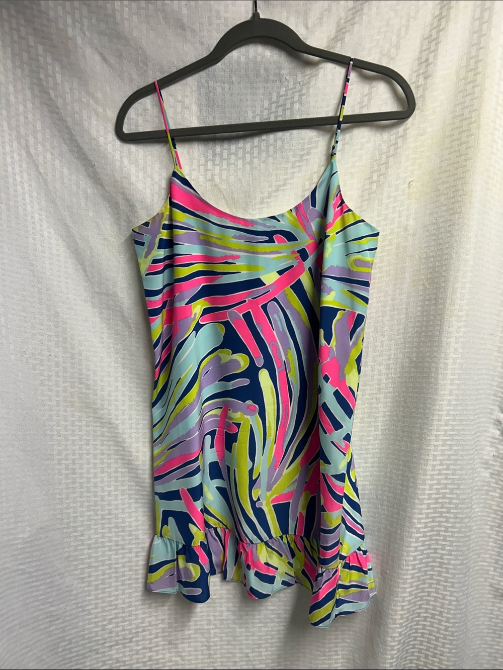 Lilly Pulitzer Pastel Pink Blue Abstract Slip Dress